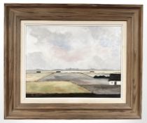 T Goth : Farmland, oil on board, 40 cm x 30 cm.