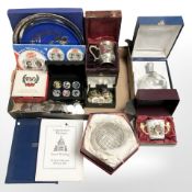 A quantity of Charles and Diana crowns, royal wedding coaster set,