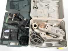 A Hitachi CL 14DSL, and a Titan TTB293WCH wall chaser, both cased.