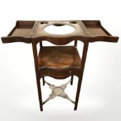A George III mahogany wash stand, width 38 cm.