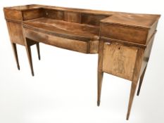 A 19th century mahogany and satinwood inlaid bow-front sideboard,