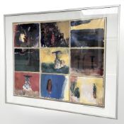 A continental abstract colour print, 59 cm x 49 cm.