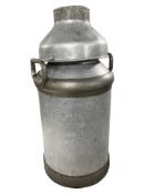 An aluminium milk churn, height 67 cm.