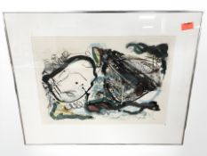 20th Century Continental School : Abstract study, colour lithograph,