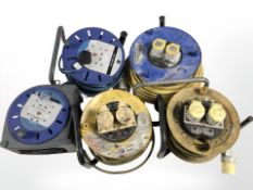 Five extension reels.