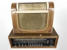 A Tandberg teak cased radio and a further Stella radio.