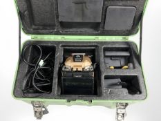 An Inno Instrument View 5 arc fusion splicer, boxed with various accessories.
