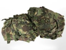 A quantity of military DPM woodland pattern clothing.