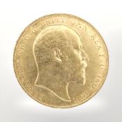 An Edward VII 1910 gold full sovereign