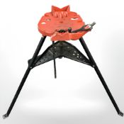 A Ridgid tristand portable chain vice