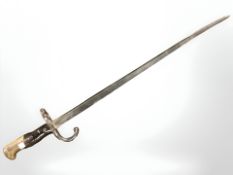 A French Epee bayonet, blade 51 cm.