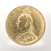 A Queen Victoria 1890 gold full sovereign