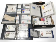A collection of Royal Mail first day covers, several albums and contents.