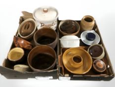 A quantity of Scandinavian earthenware bowls, Rumtopf lidded storage jar, etc.
