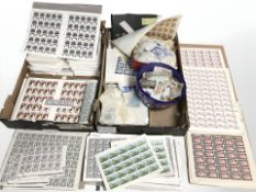 A large quantity of 20th century loose stamps, stamp sheets, etc.