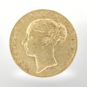A Queen Victoria 1879 gold full sovereign