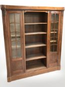 An early 20th century continental mahogany bookcase,