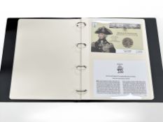 A Trafalgar Bicentenary Westminster Collection folder of stamp coin covers.