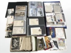 A quantity of 20th century monochrome postcards, loose and in albums.