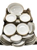 A large quantity of Bing & Grondahl gilt rimmed dinner porcelain.