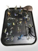 A collection of Murano miniature glass figurines.