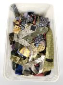 A large quantity of ties.