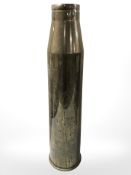 A large inert brass artillery shell casing, height 61 cm.
