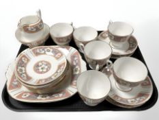 Twenty one pieces of Heathcote tea china.