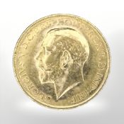 A George V 1912 gold full sovereign