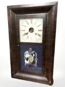 A 19th century continental wall clock, height 66 cm.