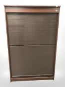 A modern shutter front office filing cabinet, 95 cm x 56 cm x 152 cm.