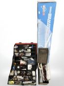 A boxed glider, further remote control model aircraft in the form of a fighter jet,