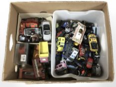 Assorted boxed and loose die cast cars including Corgi, Welly, etc.