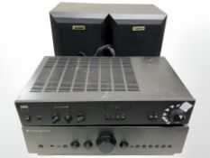 An NAD stereo amplifier 3020i,