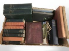 Antiquarian volumes including Shakespeare, Scott's poetical works, Dickens,