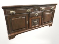 A late Victorian mahogany sideboard,