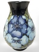 A modern Moorcroft Tudor rose bulbous vase, dated 1992, height 13.