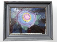 Danish School : Abstract sunset, oil on canvas, 39 cm x 30 cm.