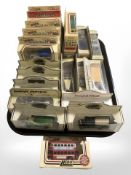 A group of models of Yesteryear, die cast cars,