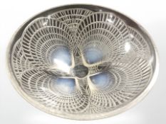 A René Lalique Coquille opalescent glass bowl, signed R Lalique France, diameter 13.
