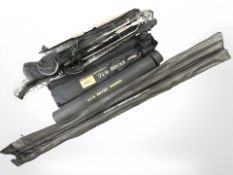 A Shimano Exage rod, Ron Thompson Carbo stick beach caster 12' rod,