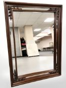 A reproduction mahogany mirror,