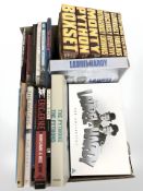 Monty Python and Laurel & Hardy DVD box sets, volumes relating to British comedy.