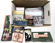 Assorted board games, desk set,