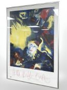 A Helle Abildgaard Salting poster depicting a clown, 51 cm x 71 cm.