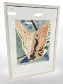 Danish School : Abstract watercolour, 52 cm x 65 cm.