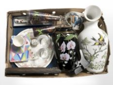 Two Franklin Mint vases, further ceramics,