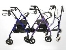 Three mobility walking aids