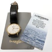 A Gent's Longines Presence stainless steel and gold plated quartz calendar wristwatch,