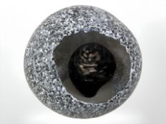 An Andrew Potter stone within a stone sculpture, height 7.